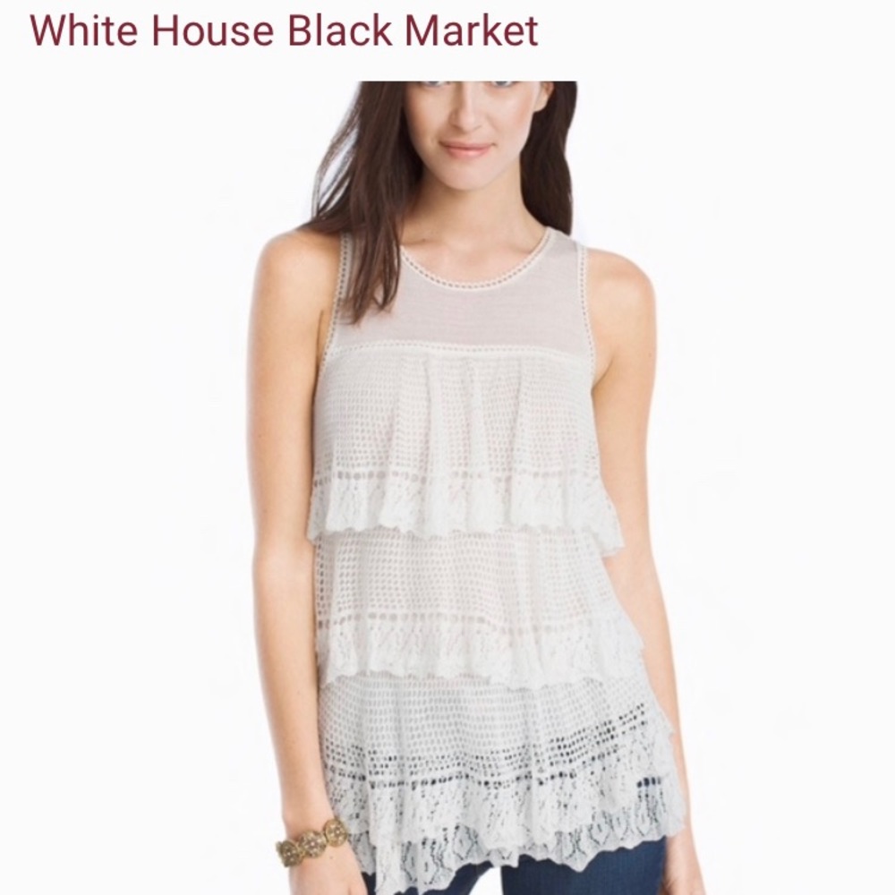 NWT White House Black Market lace top